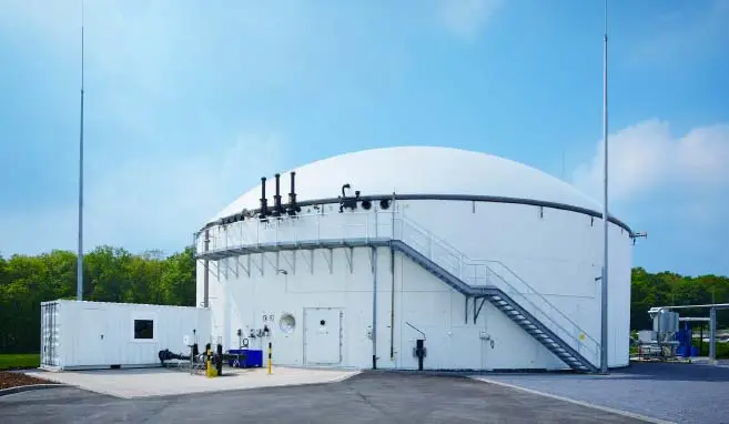 A digester for producing biogas